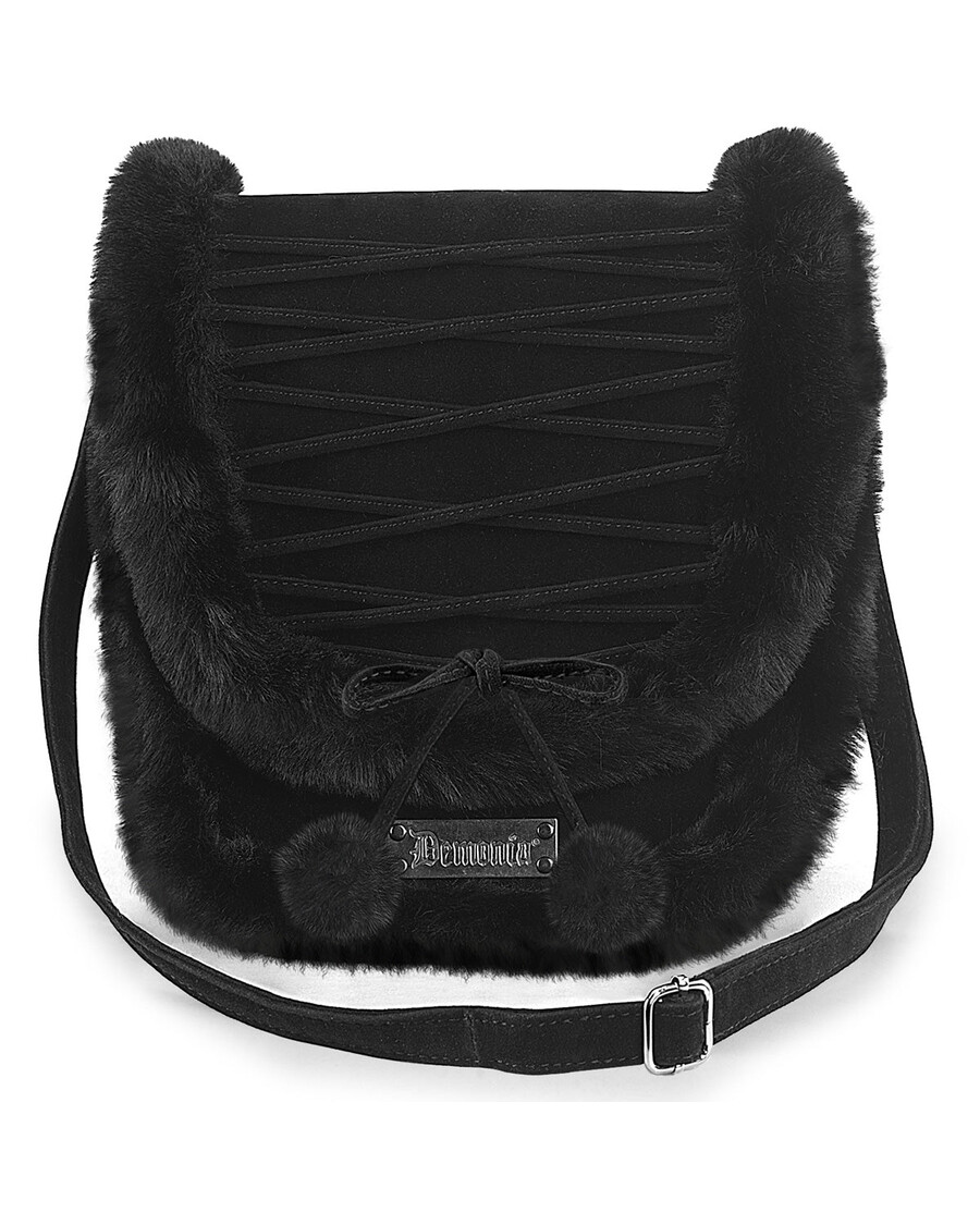 Demonia Cult Demonia Faux Fur Crossbody Bag