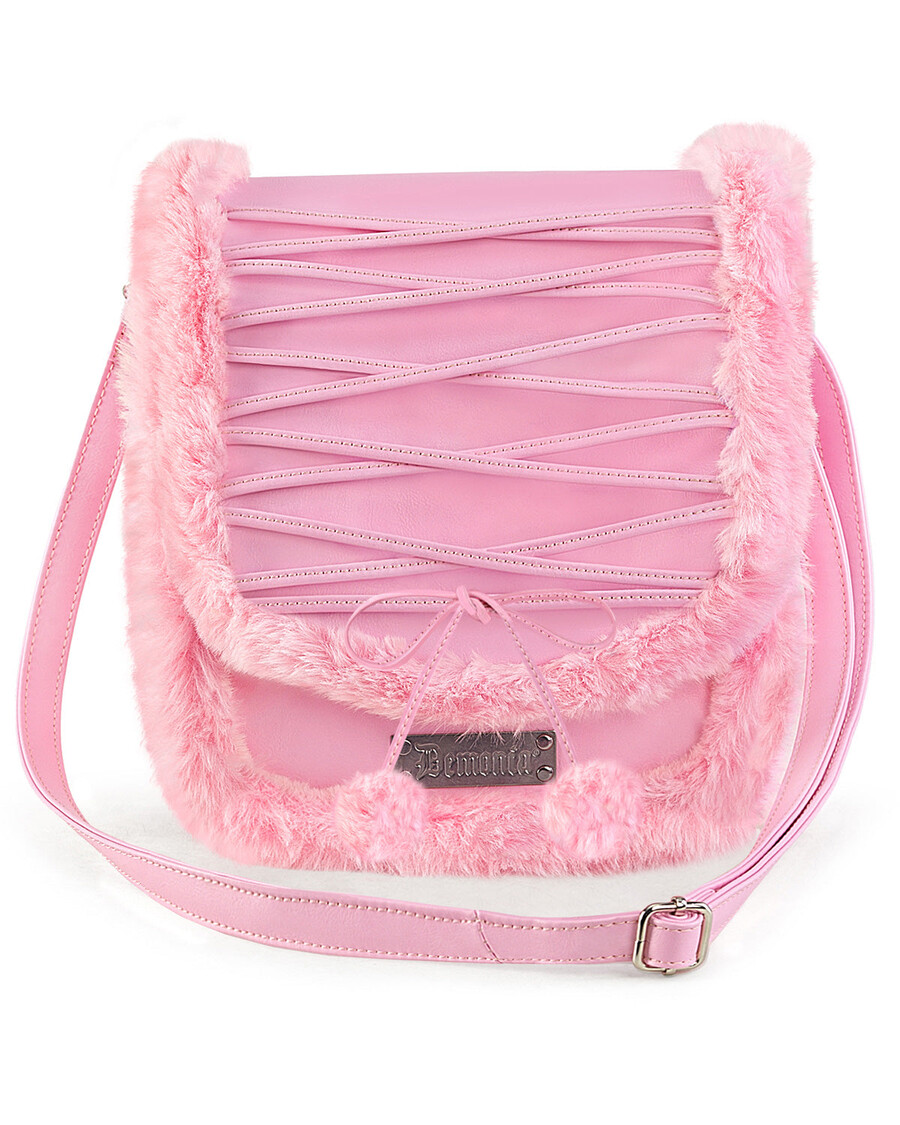 Demonia Cult Demonia Faux Fur Crossbody Bag