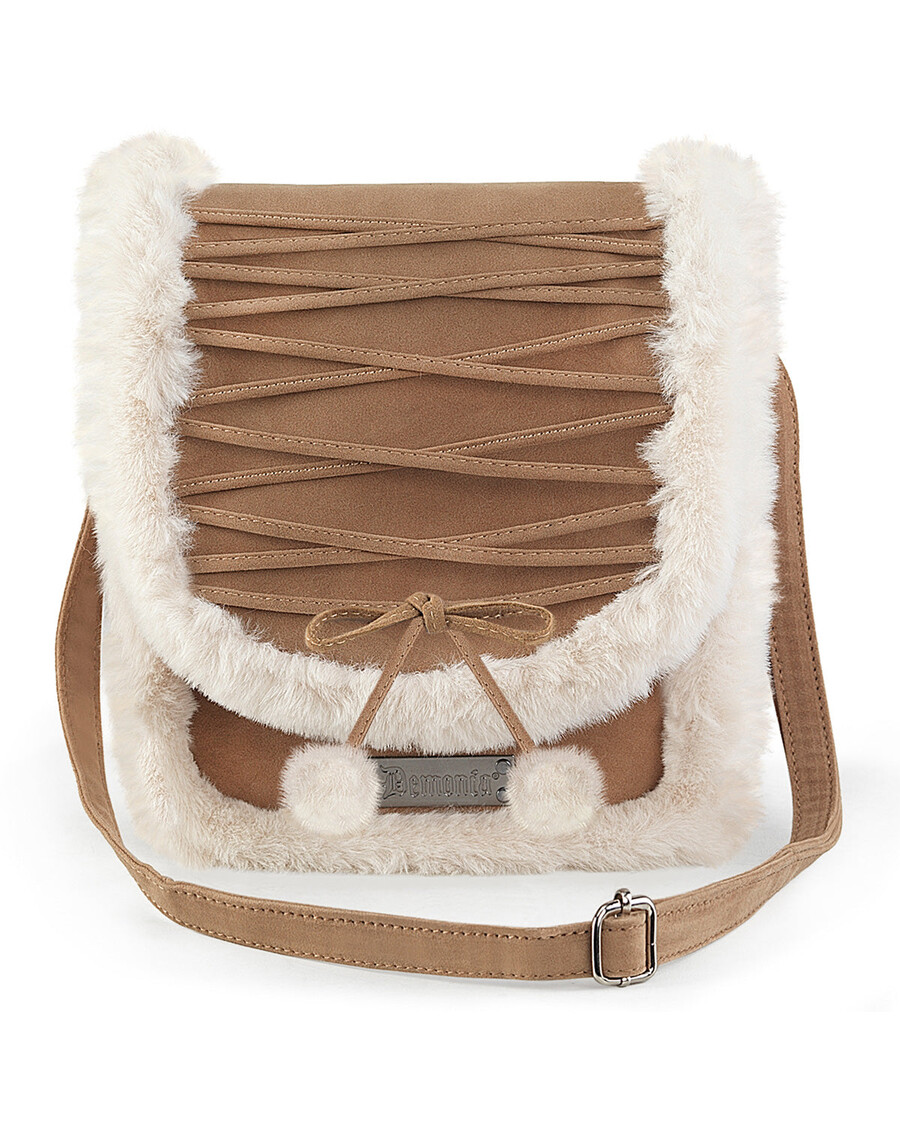 Demonia Cult Demonia Faux Fur Crossbody Bag