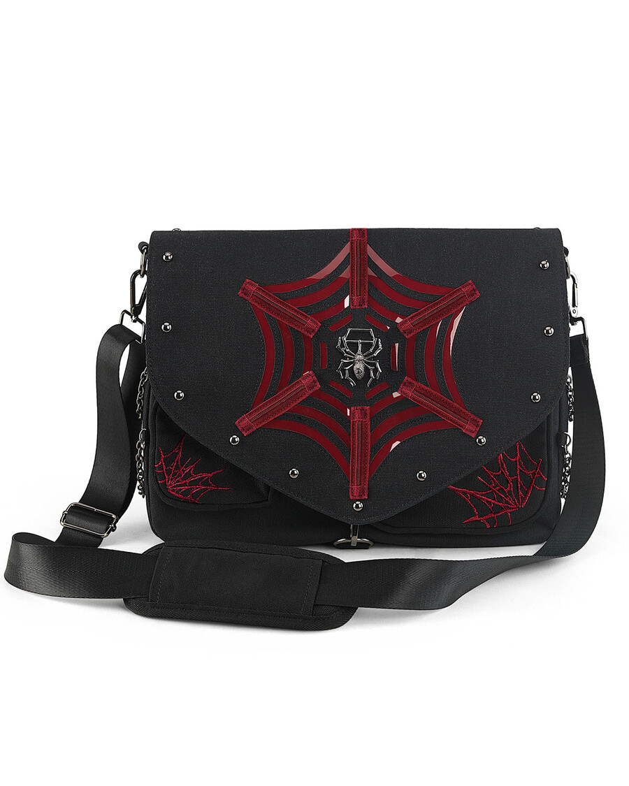 Demonia Cult Demonia Canvas Messenger Bag