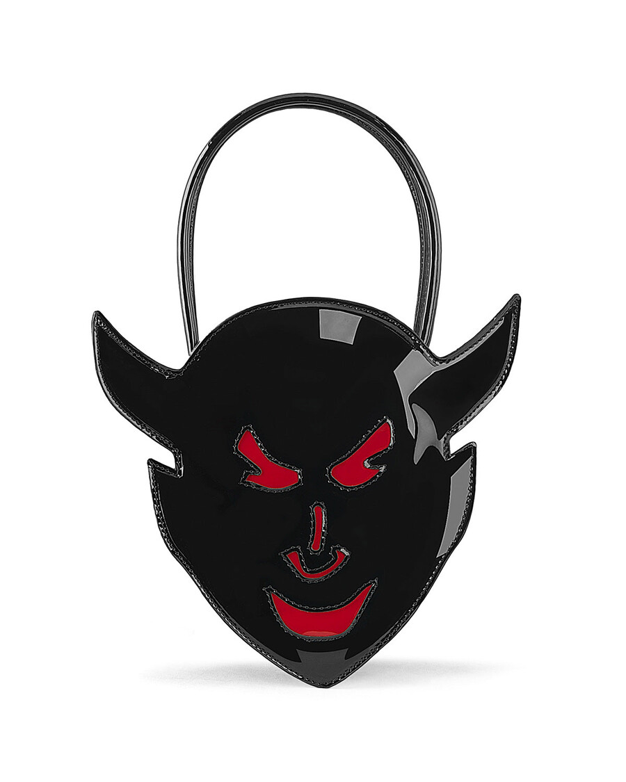 Demonia Cult Demonia Patent Devil Head Handbag