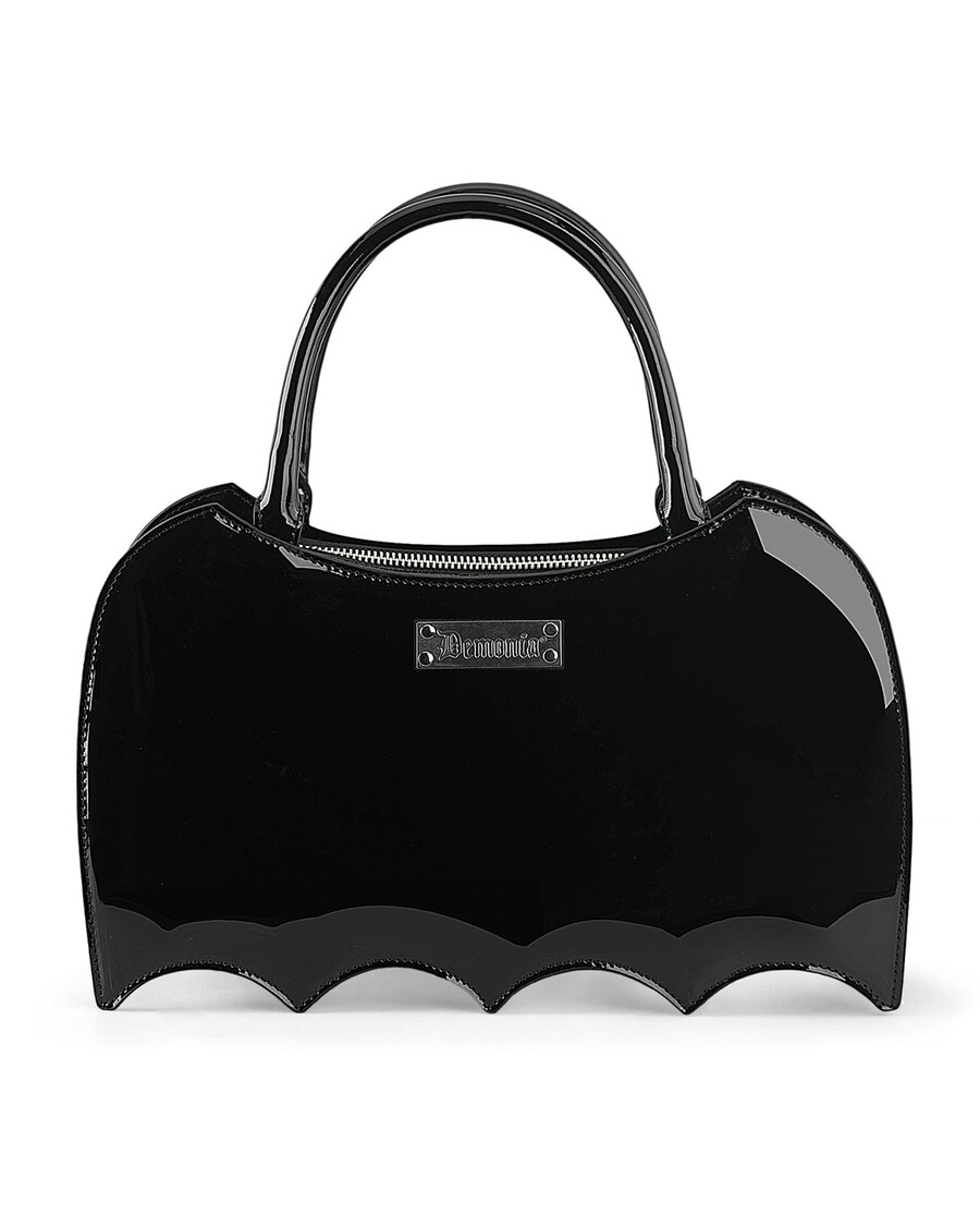 Demonia Cult Demonia Patent Bat Shaped Handbag